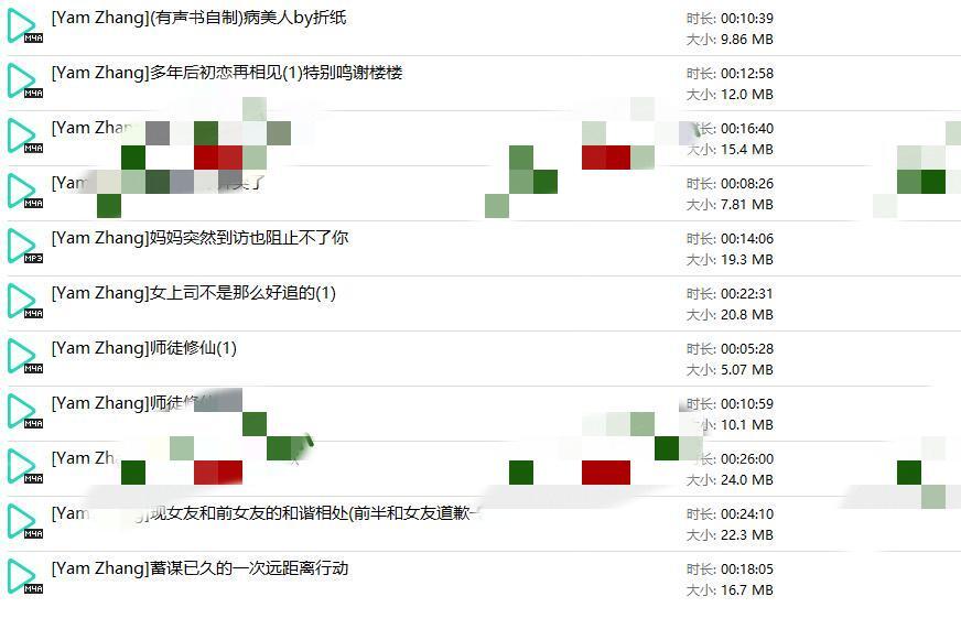 Yam Zhang音声合集11部