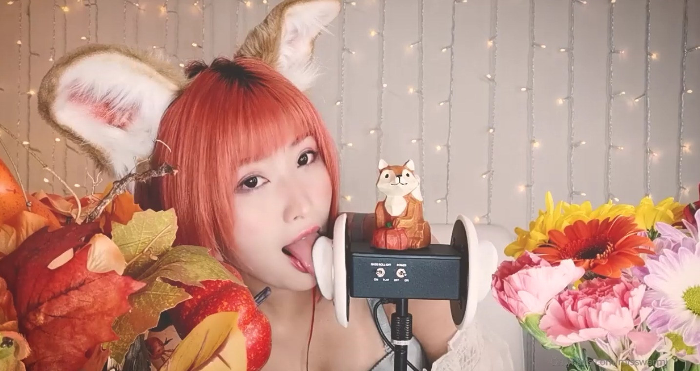 【MisswarmJ ASMR】Cos玉藻前，吃耳舔耳，口腔音，触发音