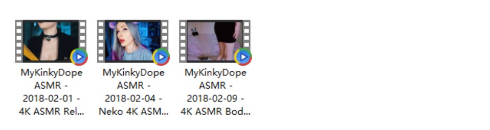 欧美女主播MyKinkyDope助眠Asmr视频3部合集