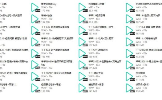 B站千千爱发电中文音声助眠资源32部